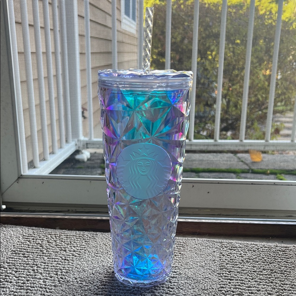 Starbucks holographic Tumbler with Blue and Purple Hues